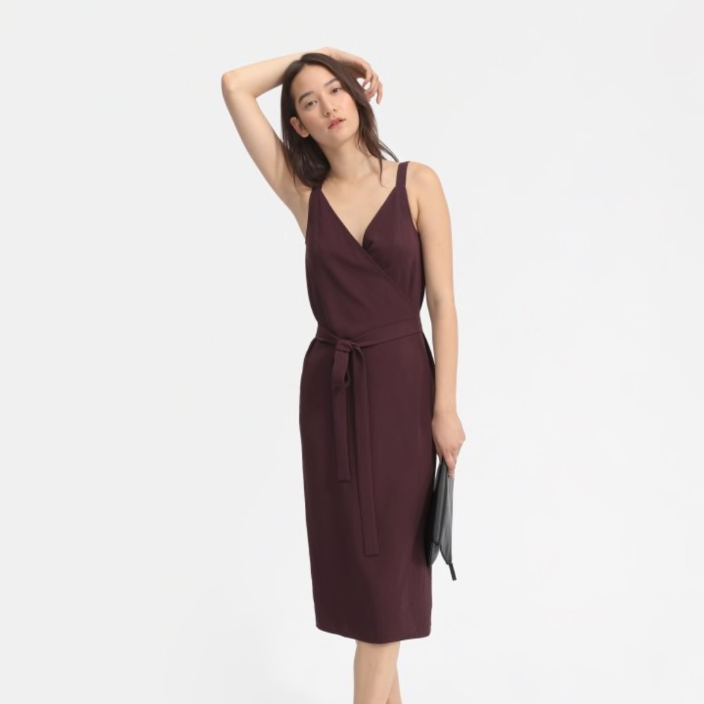 Everlane Japanese GoWeave Tank Wrap Dress